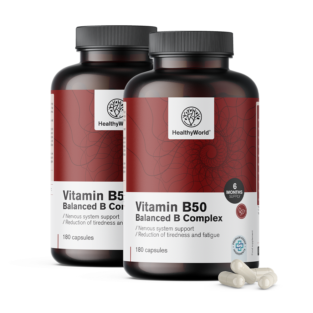 Komplex vitamínov B50, kapsuly.