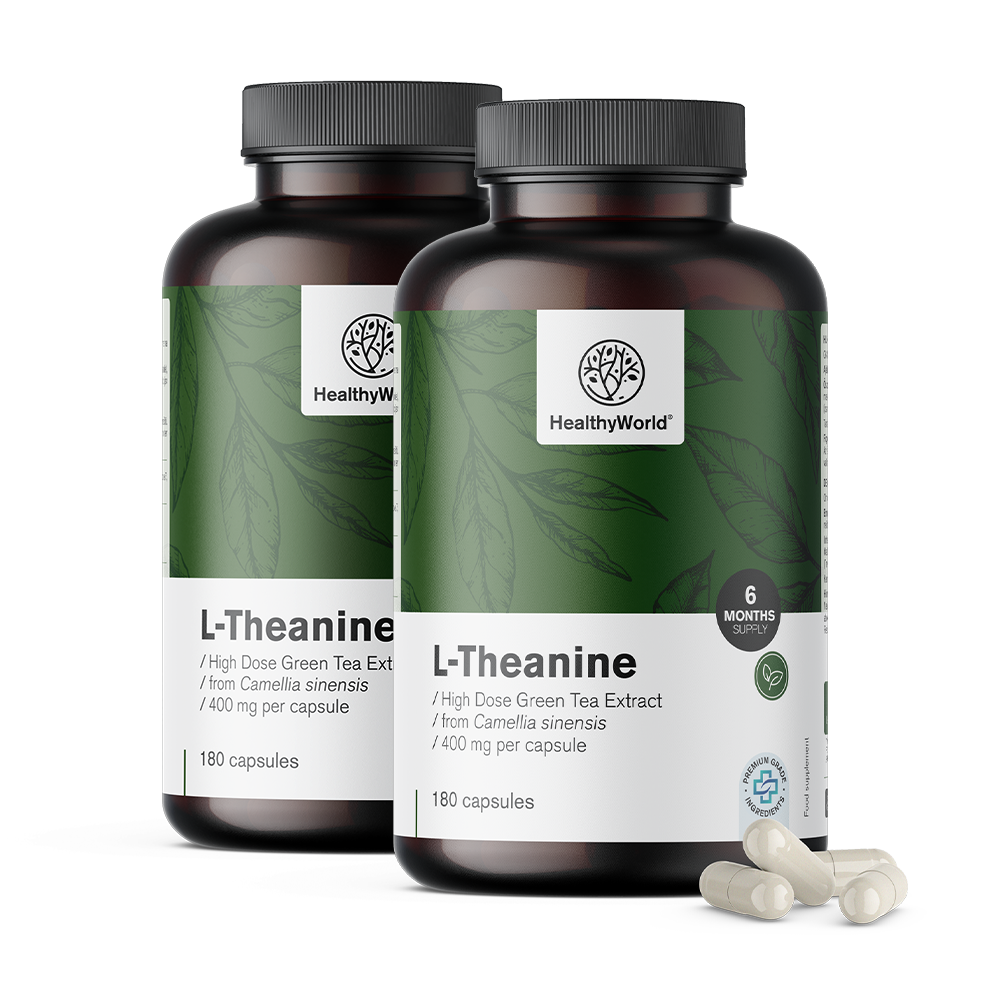 L-Theanin 400 mg vo forme kapsúl.