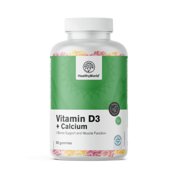 Vitamín D3 + Vápnik, 60 gumíkov