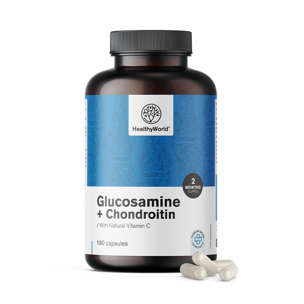 Glukozamín + chondroitín s vitamínom C.