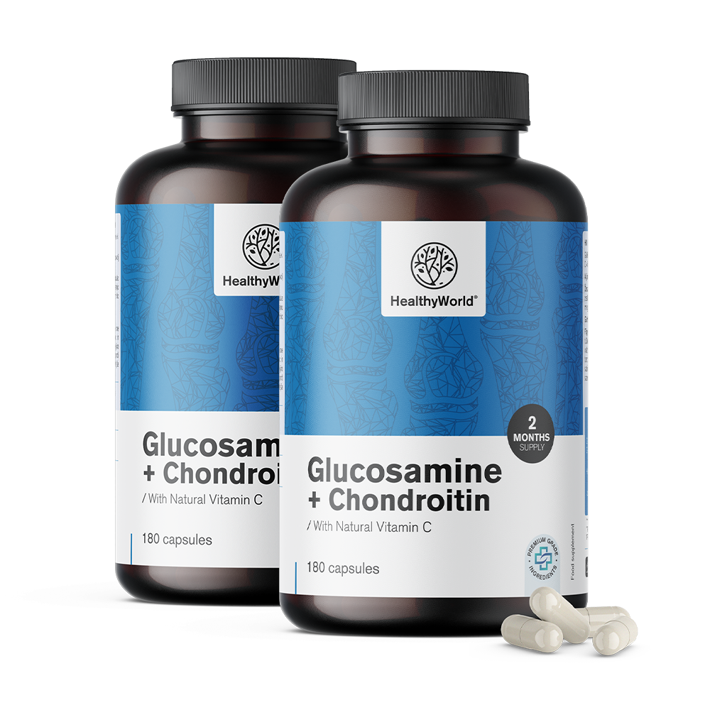 Glukozamín + chondroitín s vitamínom C.