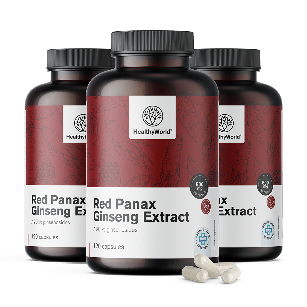 Červený Panax Ginseng - extrakt z červeného ženšenu 600 mg