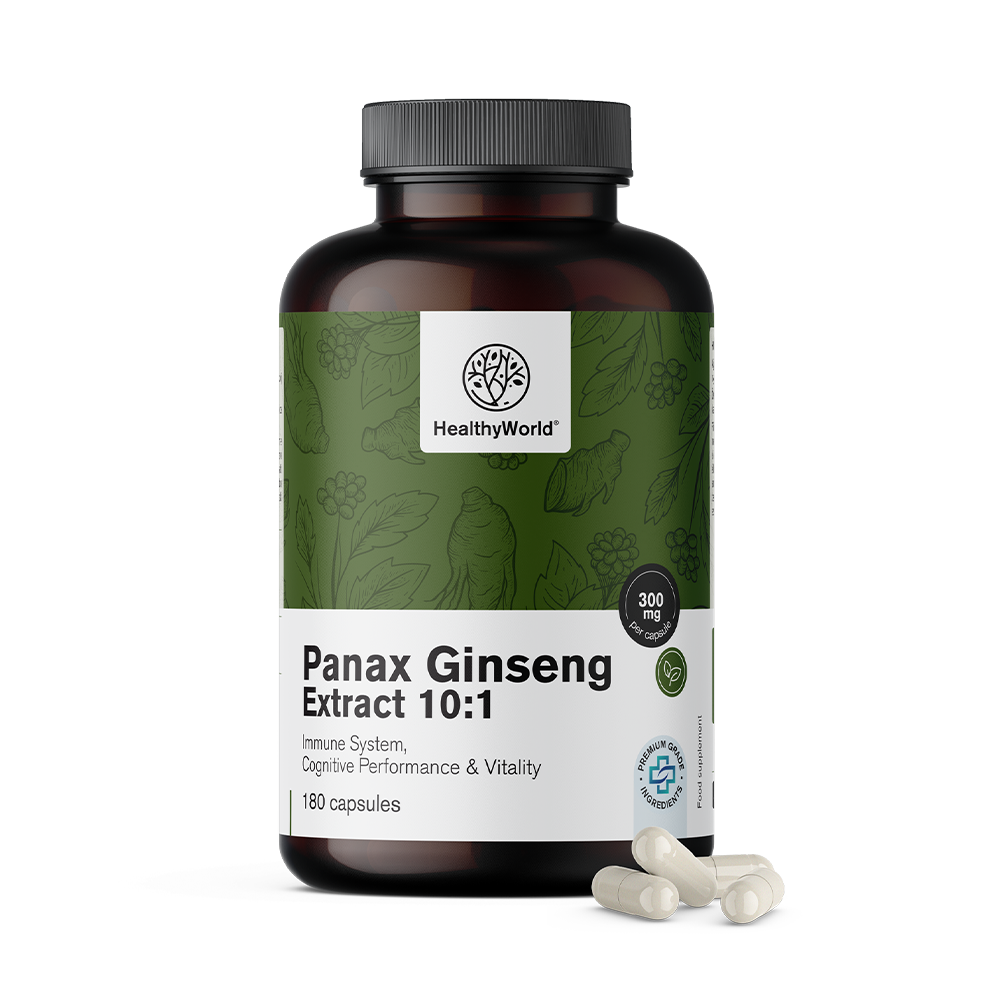 Panax Ginseng 300 mg – extrakt zázvoru 10:1 vo kapsulách