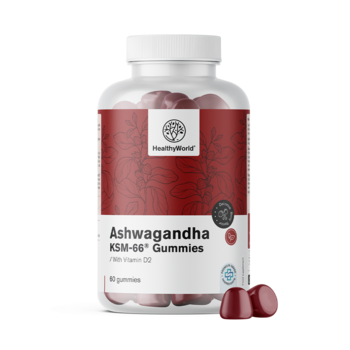 Ashwagandha KSM-66 300 mg, 60 gumíkov