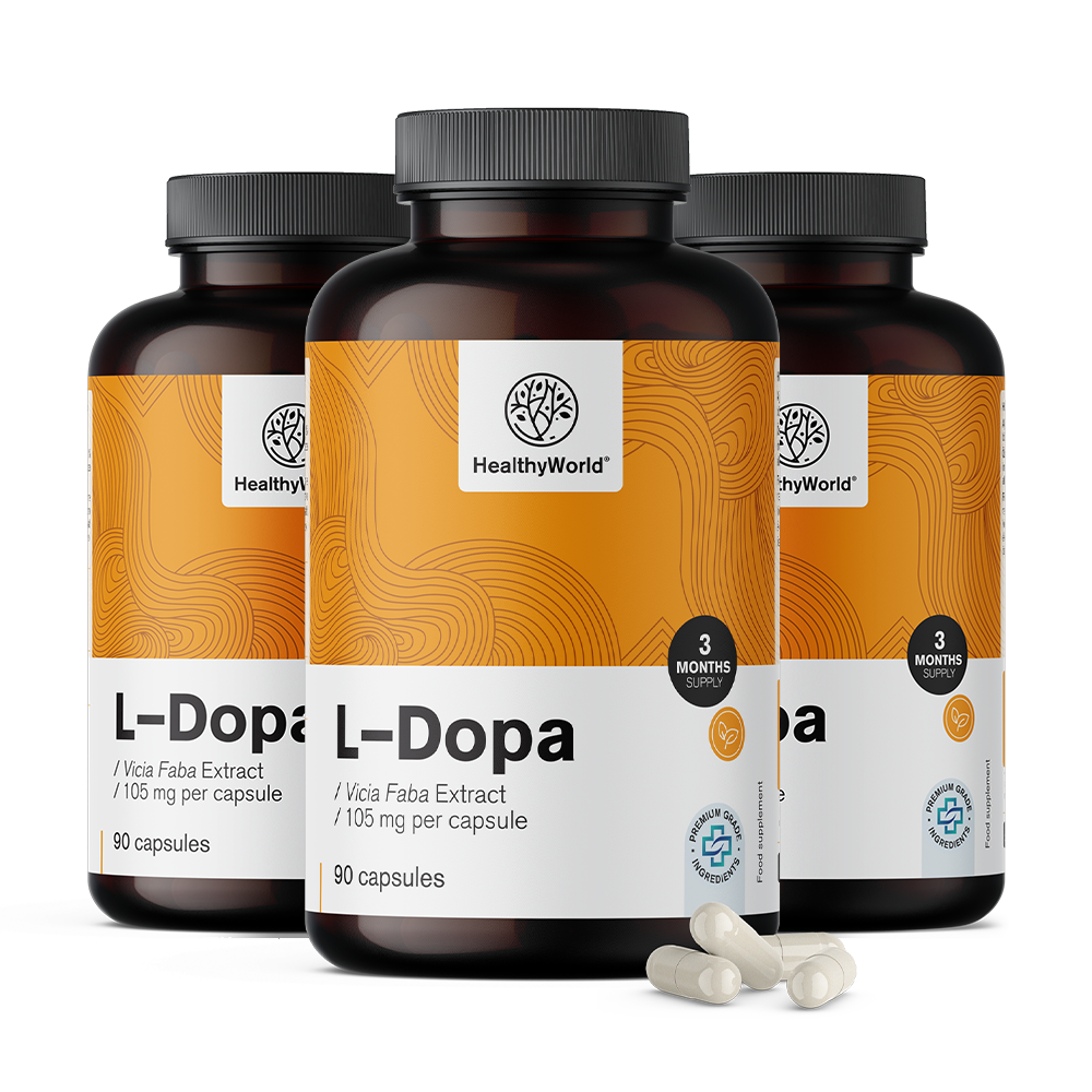 L-dopa 105 mg - z extraktu bôbuL-dopa 105 mg - z extraktu bôbu